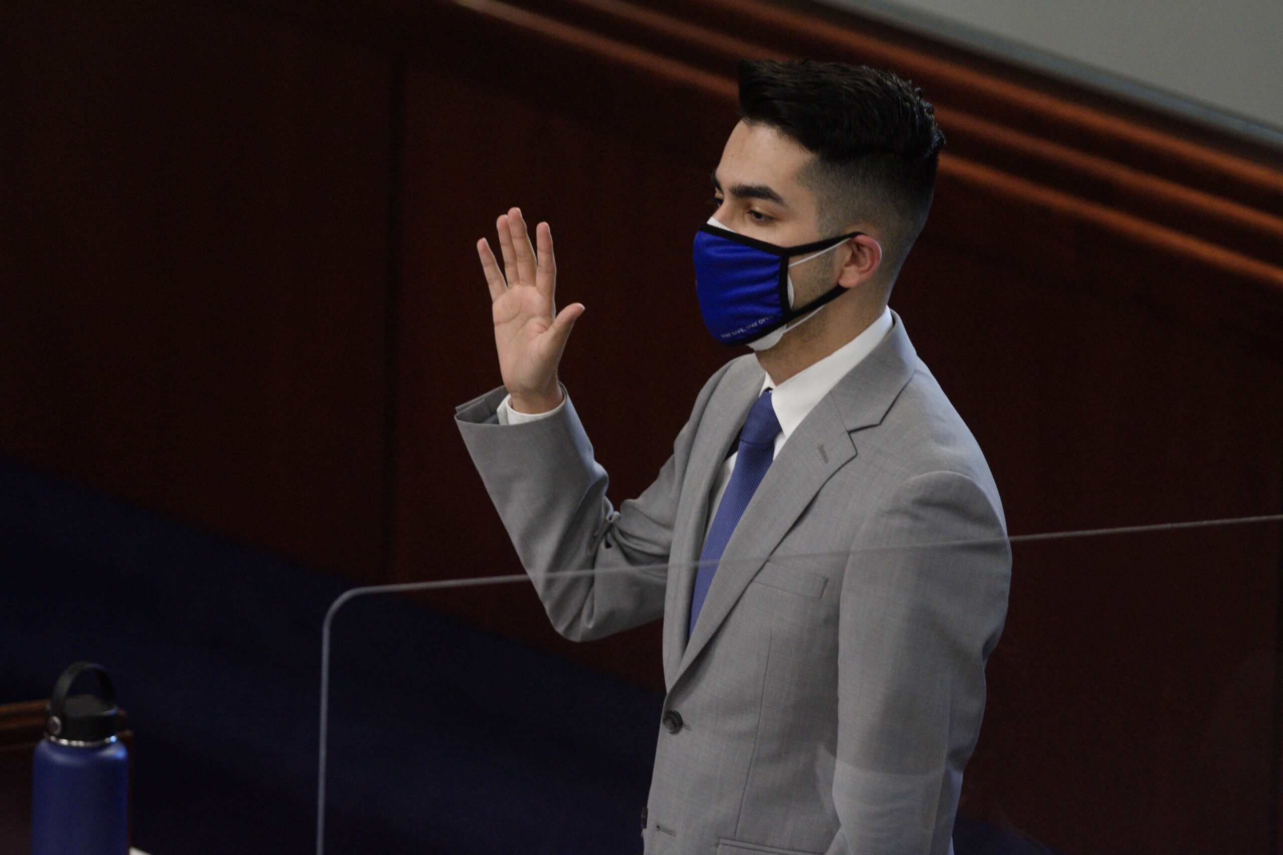 ECTAAdmissions's tweet card. At 24, Doñate, the youngest senator, accelerated plans due to pandemic, seeing health care expertise as vital for representing district.