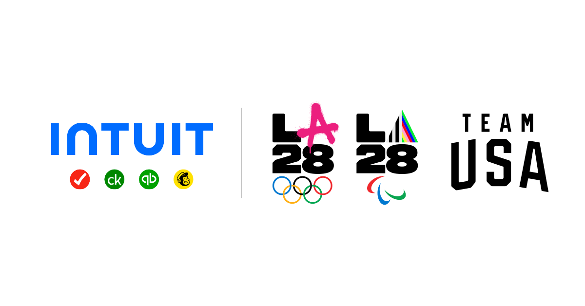 Intuit's tweet card. Intuit announced a multi-year partnership with Team USA and LA28, becoming a Founding Partner for the 2028 Olympic and Paralympic Games and supporting athletes and small businesses.