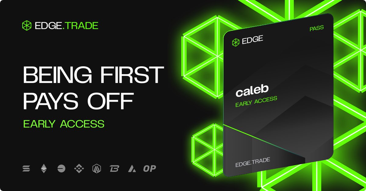 CalebSol's tweet card. Trade smarter with Edge Trade the most advanced multi-chain trading terminal for Solana, BNB, Ethereum, Base & more. One platform. Every chain.