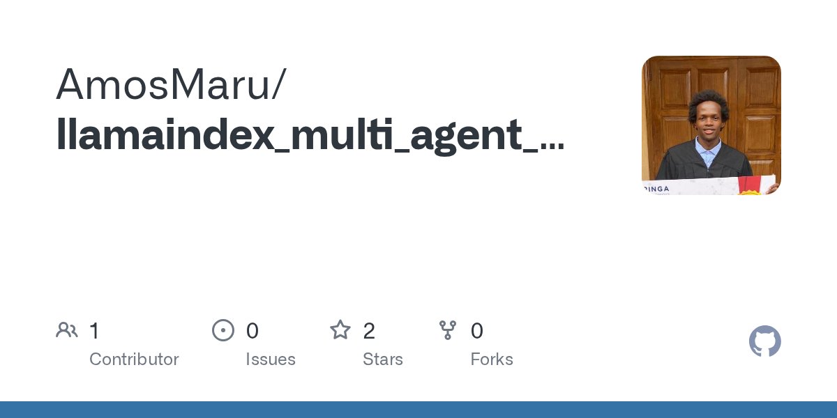 Amoskibetmaru's tweet card. Contribute to AmosMaru/llamaindex_multi_agent_app development by creating an account on GitHub.