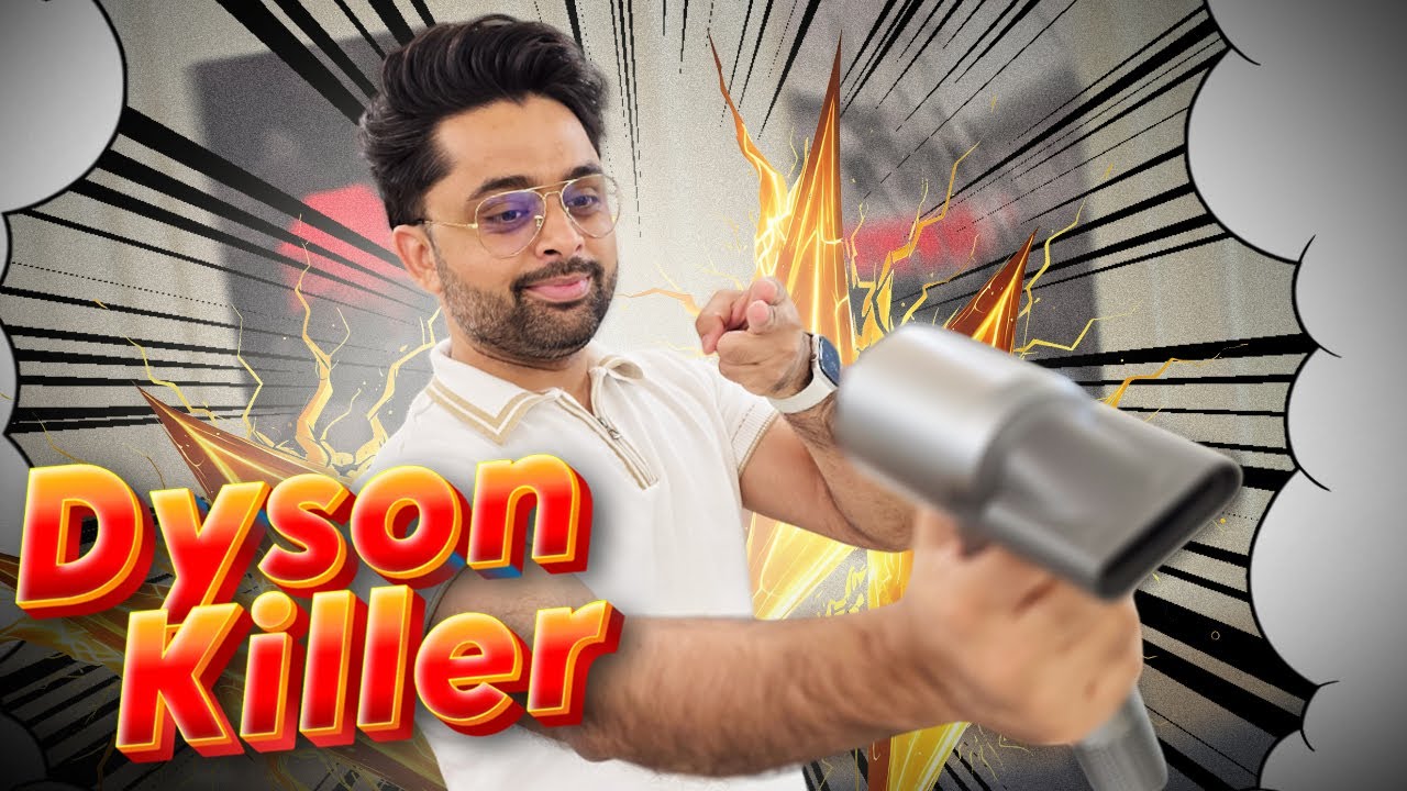 TechWeu's tweet card. Dyson Killer? Portronics Hair Dryer Unboxing & Honest Test (₹3,500 vs...