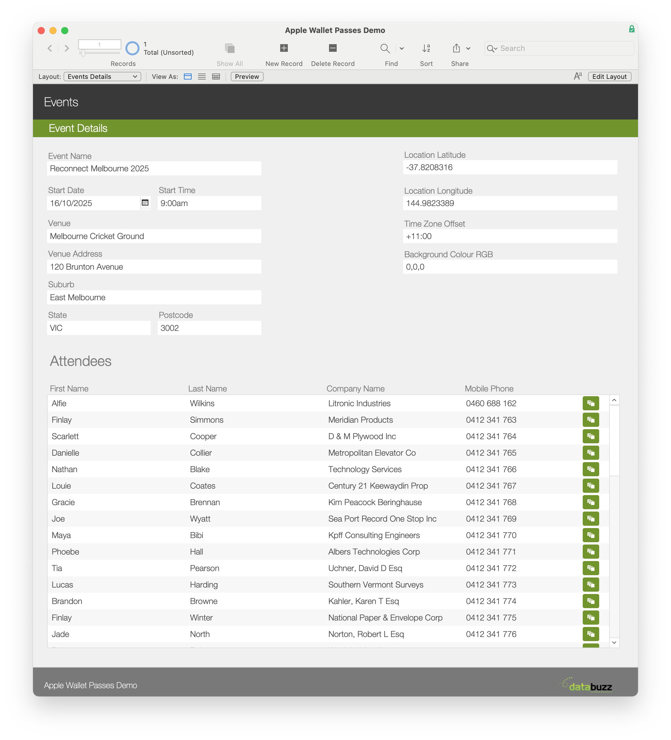 databuzz's tweet card. One of the main benefits of attending Claris FileMaker related developer conferences is learning about new techniques and being able to use them with your existing clients when you return. I’…