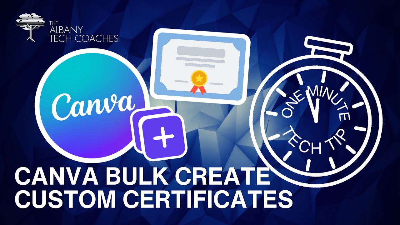 WyldTechAlb's tweet card. 1-Minute Tech Tip - Custom Certificates with Canva Bulk Create