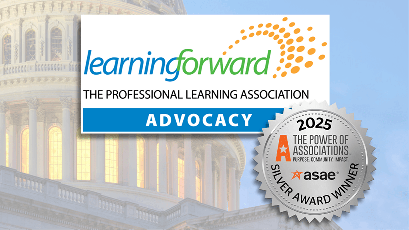 LearningForward's tweet card. 2025 Power of Associations Silver Award winner by the American Society of Association Executives for its field-leading advocacy initiative.