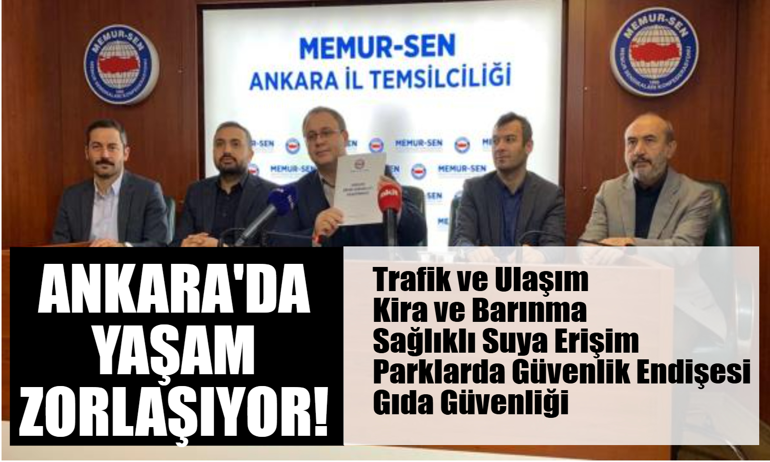 Kamu_Express's tweet card. Memur-Sen Ankara İl Temsilciliği, 1.480 kamu çalışanıyla gerçekleştirdiği “Ankara Şehir Sorunları Araştırması”nın sonuçlarını açıkladı. Rapora göre başkentte yaşam kalitesini en çok düşüren sorun,...