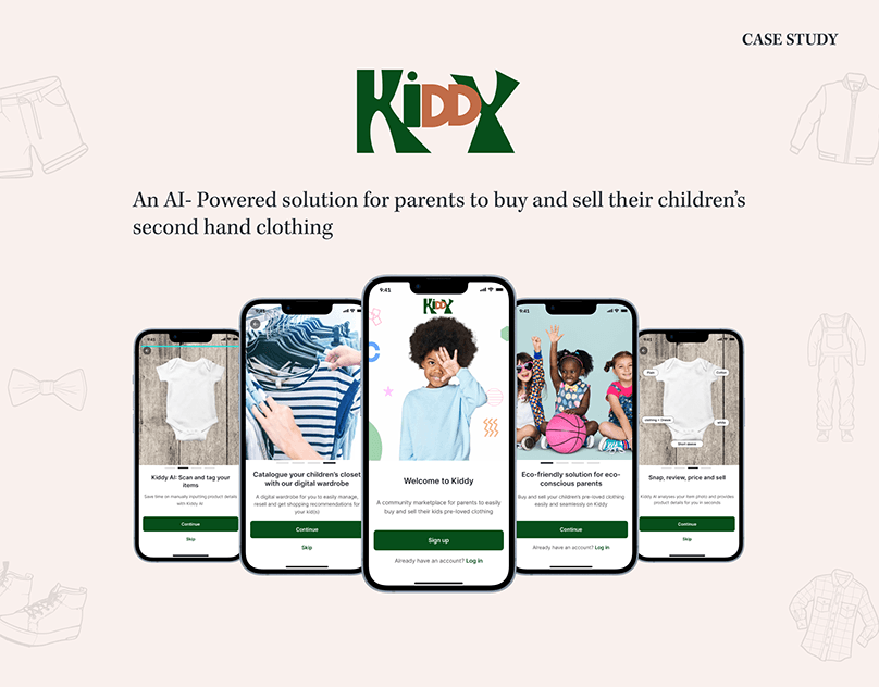 RobDesignns's tweet card. AI-powered solution for pre-loved kids clothing
