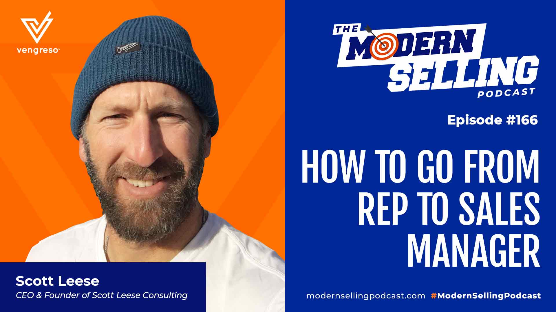 GoModernSelling's tweet card. How can salespeople advance in their careers and become better at their jobs? That is the topic of conversation of this episode of the Modern Selling podcast with Scott Leese.