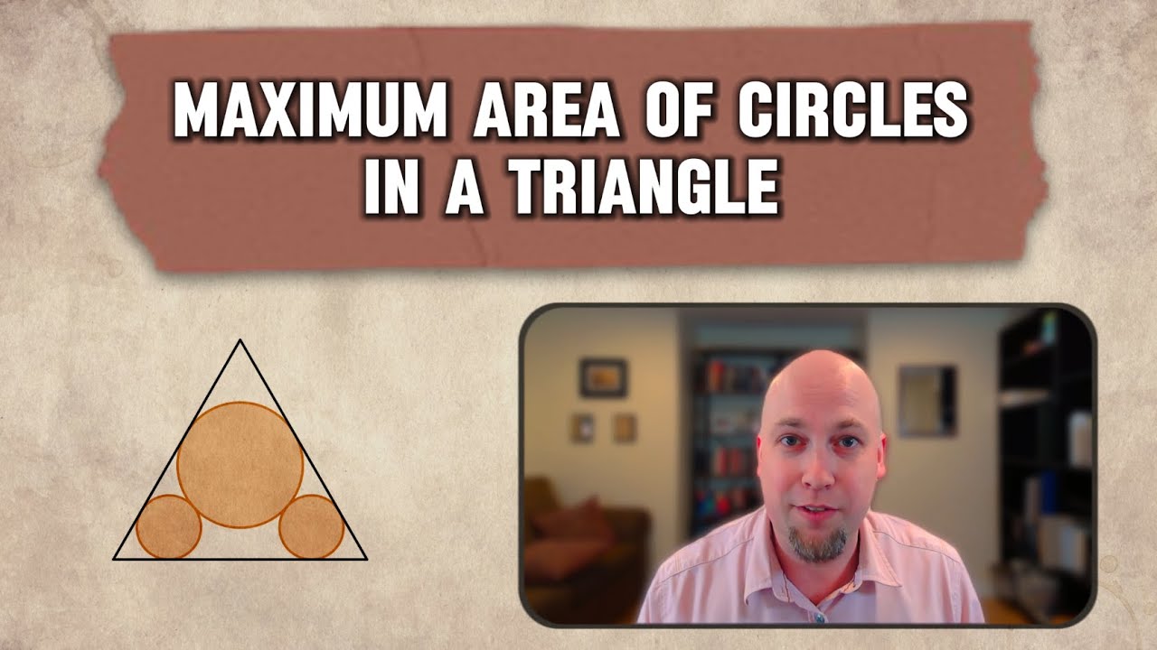 NathanielMath's tweet card. What is the Maximum Possible Area of 3 Circles in a Triangle?