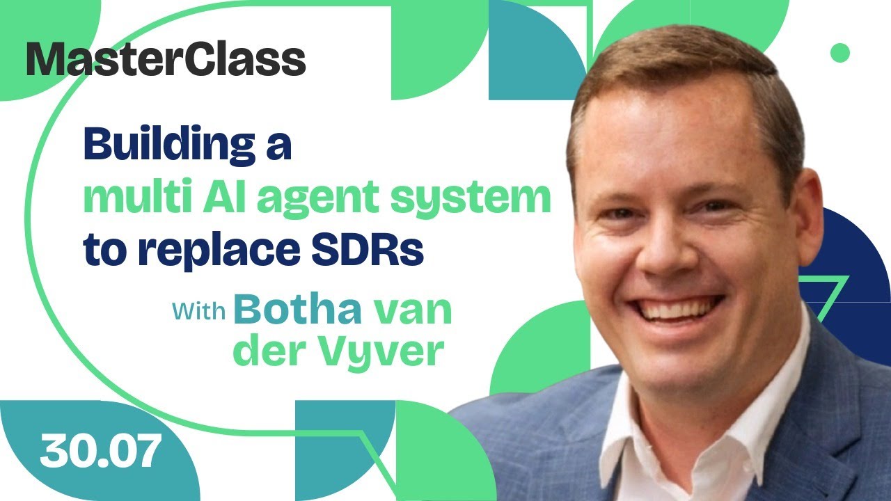 JustSolvers's tweet card. ▼ MasterClass: How built a multi AI agent system to replace SDRs