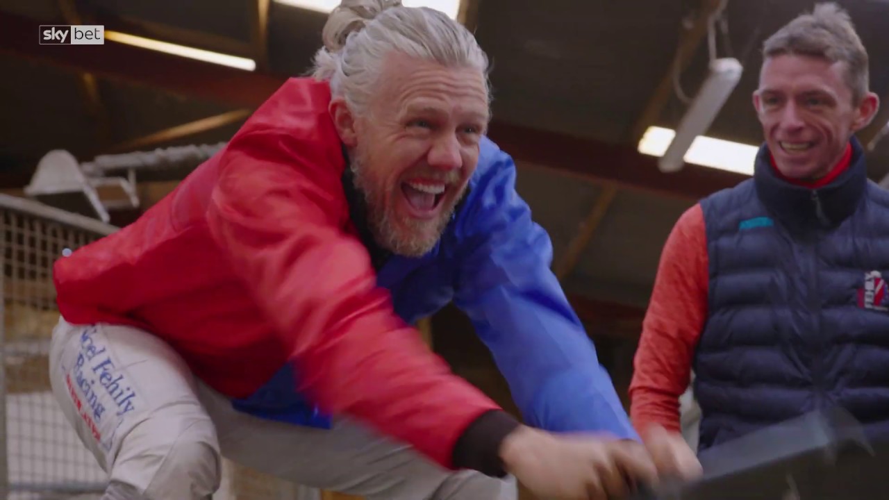 SkyBet's tweet card. Jimmy Bullard - Cheltenham's next top jockey?! 🏇 | Changing Places