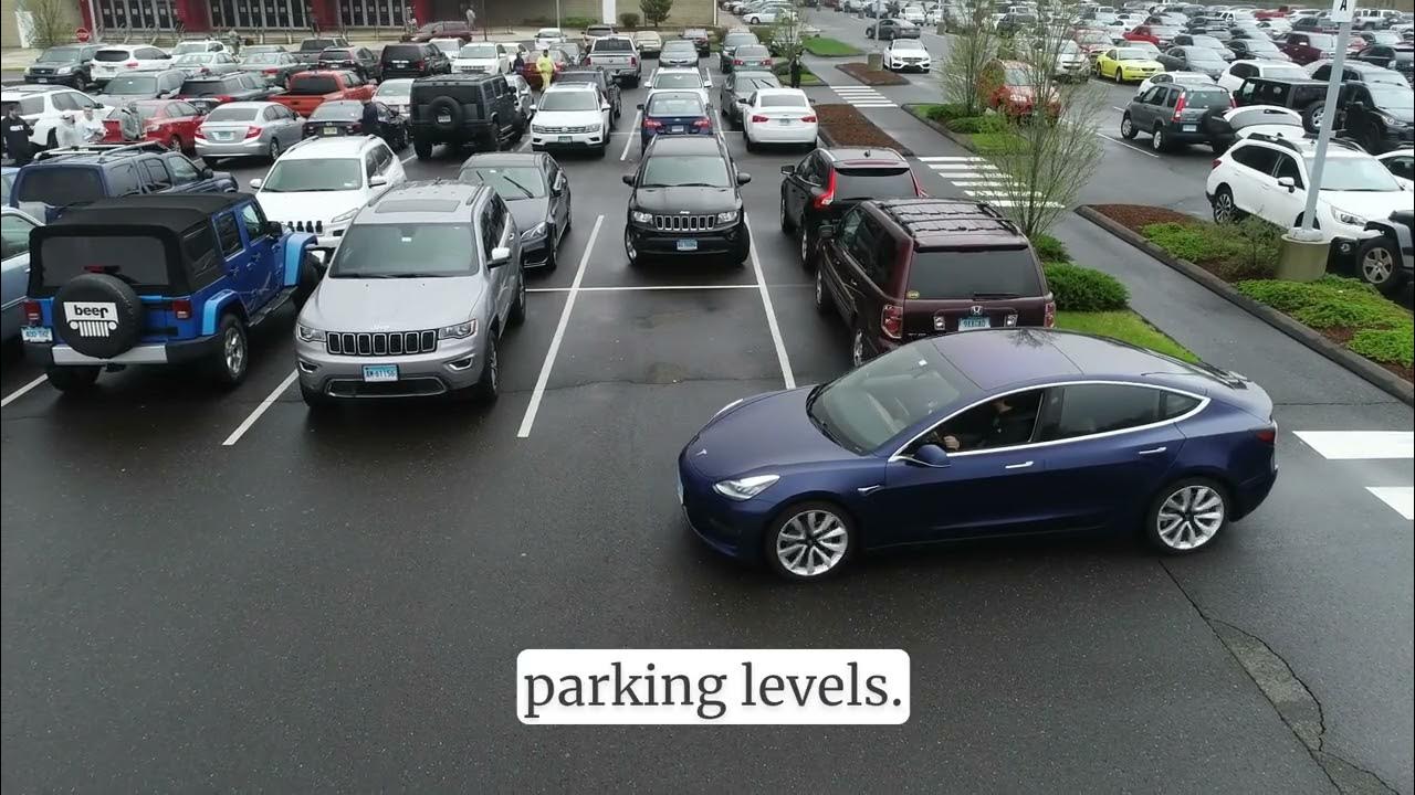 ANDREIBEJAN10's tweet card. Tesla's Smart Summon Breakthrough Multi Level Parking Garage Naviga...