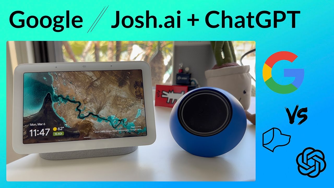 joshdotai's tweet card. Google vs Josh.ai ChatGPT