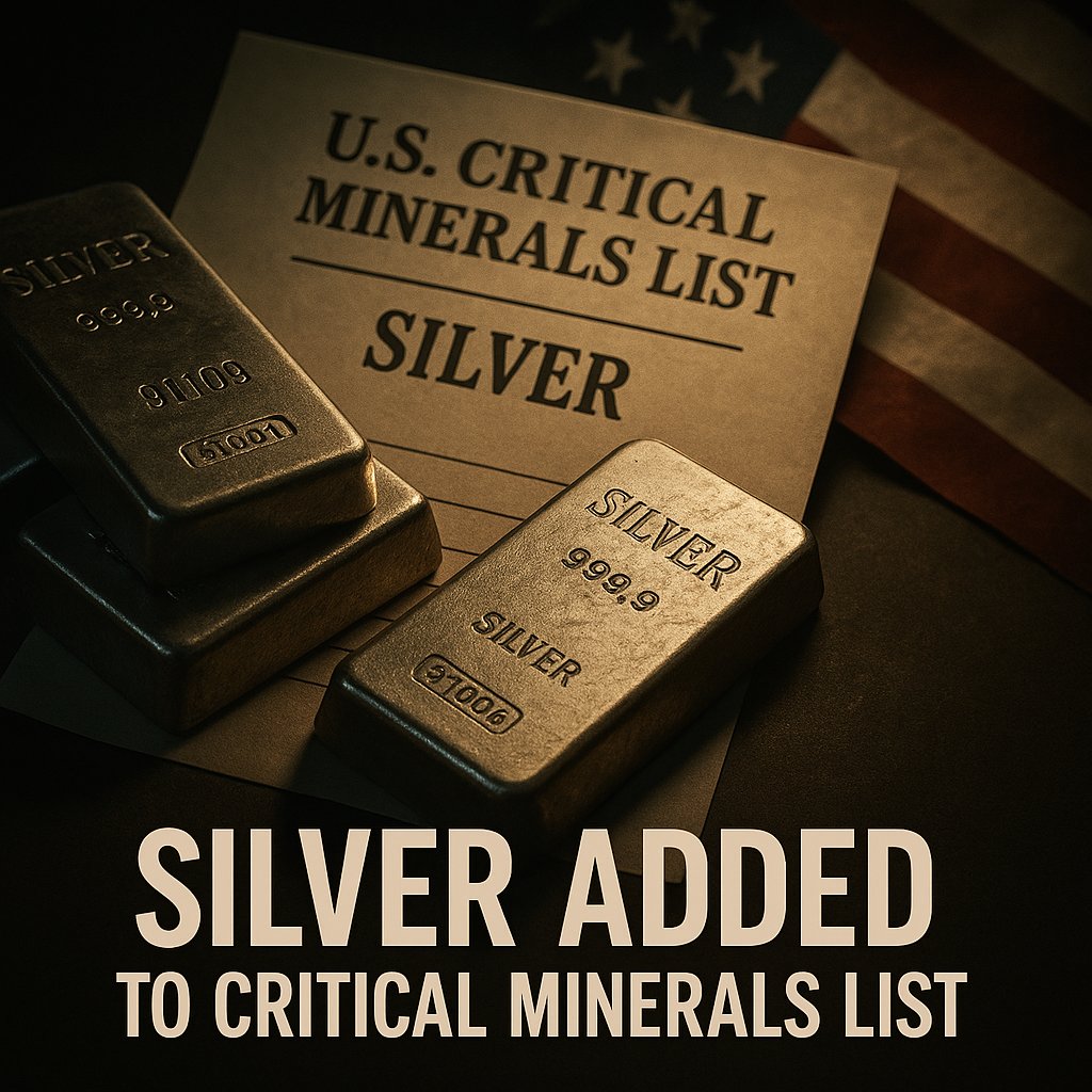 scottsdalemint's tweet card. The United States has expanded its official list of critical minerals to include copper, silver, and uranium, signaling an intensified focus by the Trump