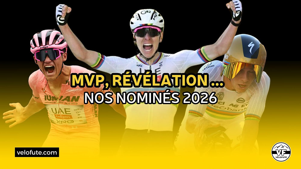 VeloFute's tweet card. Cette année, on vous propose un nouveau format en deux parties. La première en un article vous proposant les nominés pour les récompenses Vélofuté de l'année 2026 de cyclisme et la seconde, en vidéo...