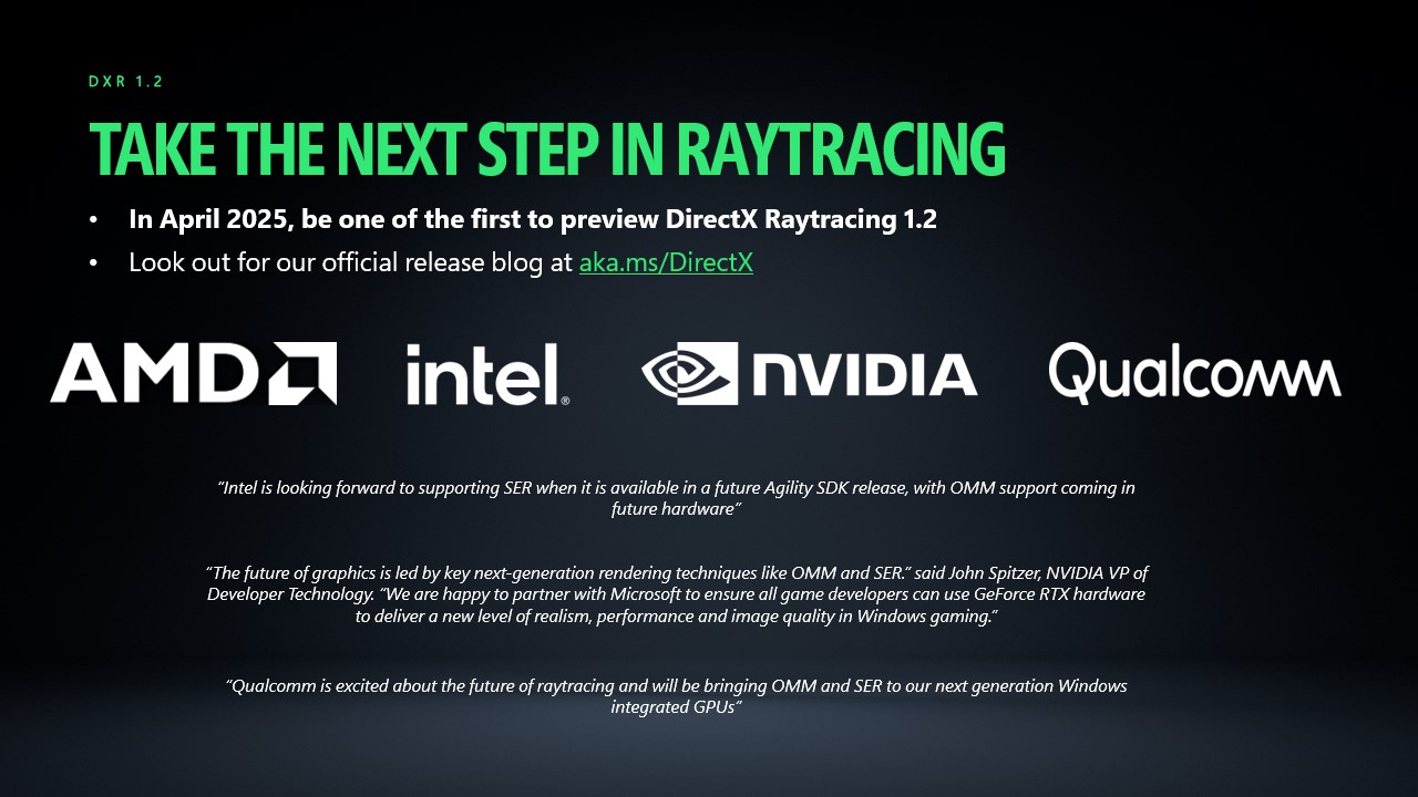 GPUOpen's tweet card. Today in the DirectX State of the Union at GDC 2025, we proudly showcased the next evolution in graphics with the announcement of DirectX Raytracing (DXR) 1.2. This update promises groundbreaking...