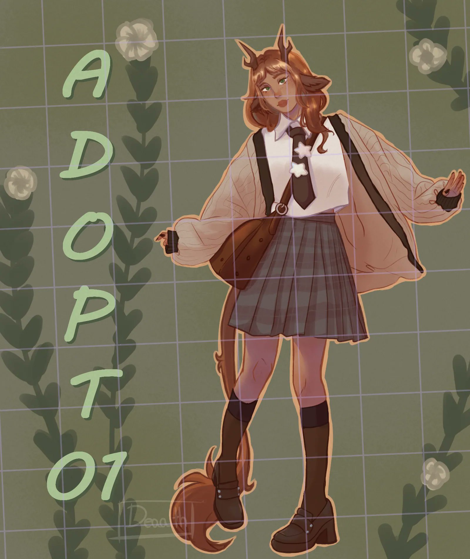 deaalth_'s tweet card. Adopt 01 - Deer Girl by Deaalth_ (@Deaalth_)