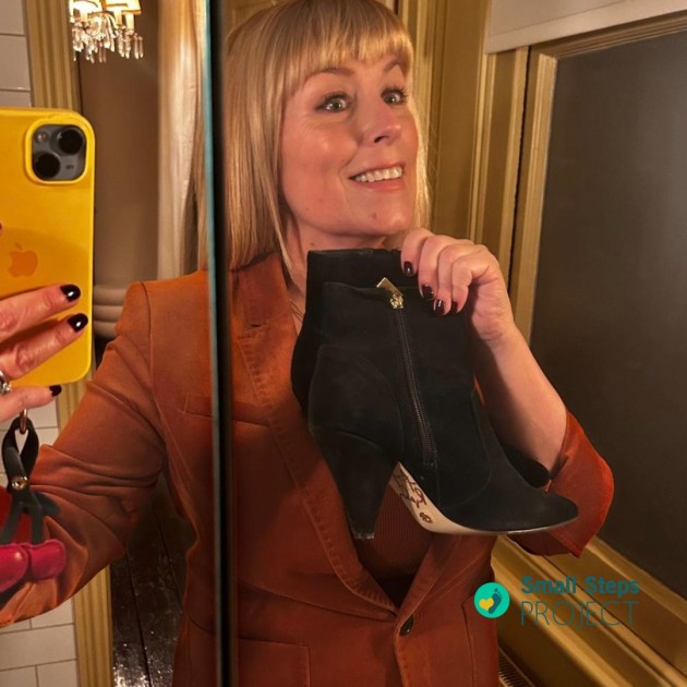 SmallStepsDocs's tweet card. Fay Ripley 's Worn and Signed Shoes - CharityStars