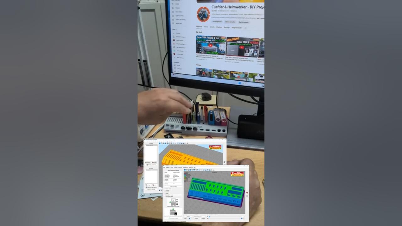 TechTueftler's tweet card. Organizer für USB-Sticks, Speicherkarten – 3D-Modell zum ausdrucken -...