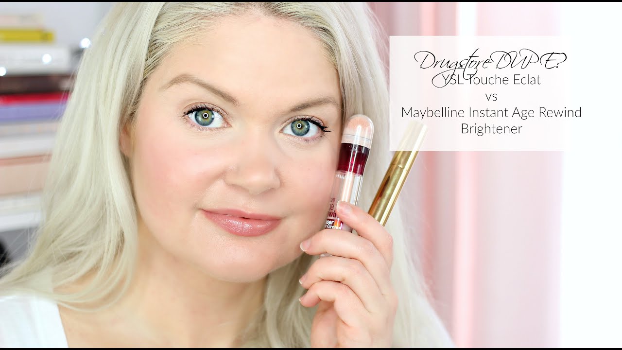 sarahblodgett's tweet card. Drugstore Dupe? YSL Touche Eclat vs Maybelline Instant Age Rewind...