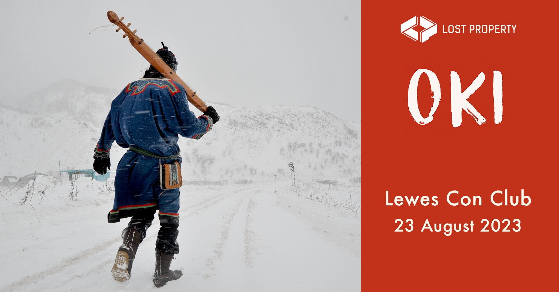 LewesConClub's tweet card. Lost Property Arts Collective CIC present: OKI (Sold Out) Bar from 5:00pm. Doors 7:30pm - 10:30pm Tickets sold out original link : www.ticketsource.co.uk OKI - Born on the Japanese island of Hokkaido...