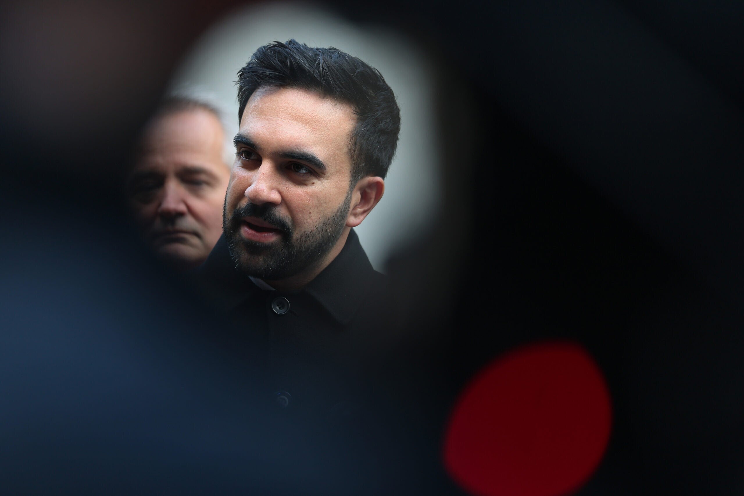 RepFine's tweet card. The New York City mayor-elect “discouraged” slogans used by protesters outside Park East Synagogue.