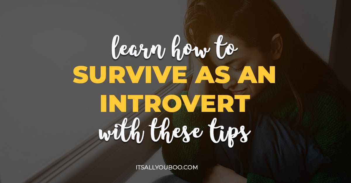 itsallyouboo's tweet card. Struggling to survive as an introvert? This is how to survive as an introvert in an extrovert world, including tips for work.
