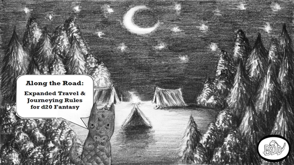 LoAdversity's tweet card. Expanded travel and journeying rules for d20 fantasy table top roleplaying games