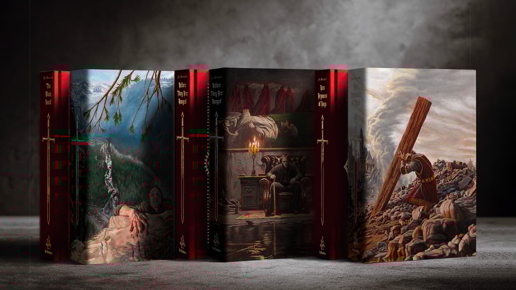 Intervain's tweet card. All we wanted was to offer signed & personalized Joe Abercrombie books… we ended up making our own First Law Special Edition.