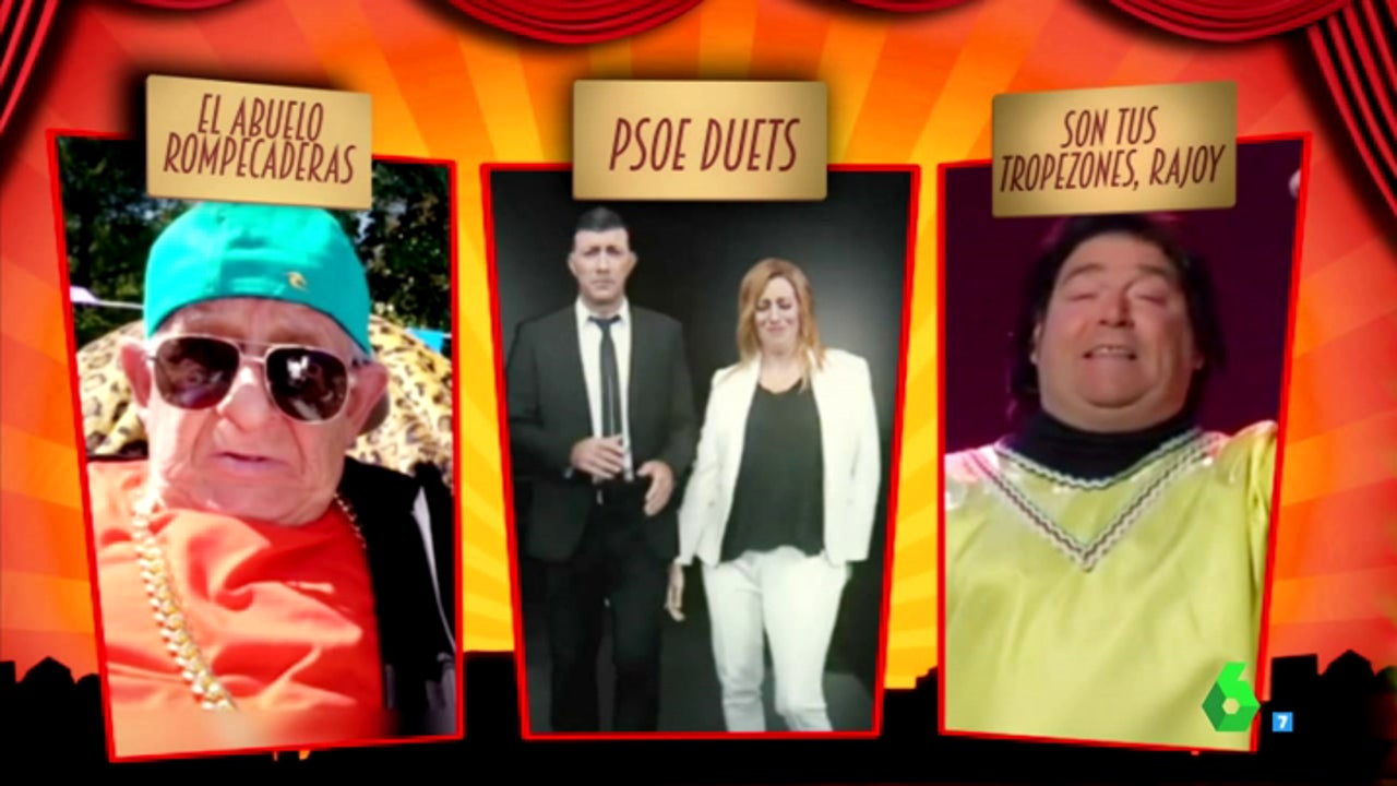 zapeandola6's tweet card. 'El abuelo rompecaderas', primer finalista de los premios Zapeando a la mejor canción original con su 'Taca taca'