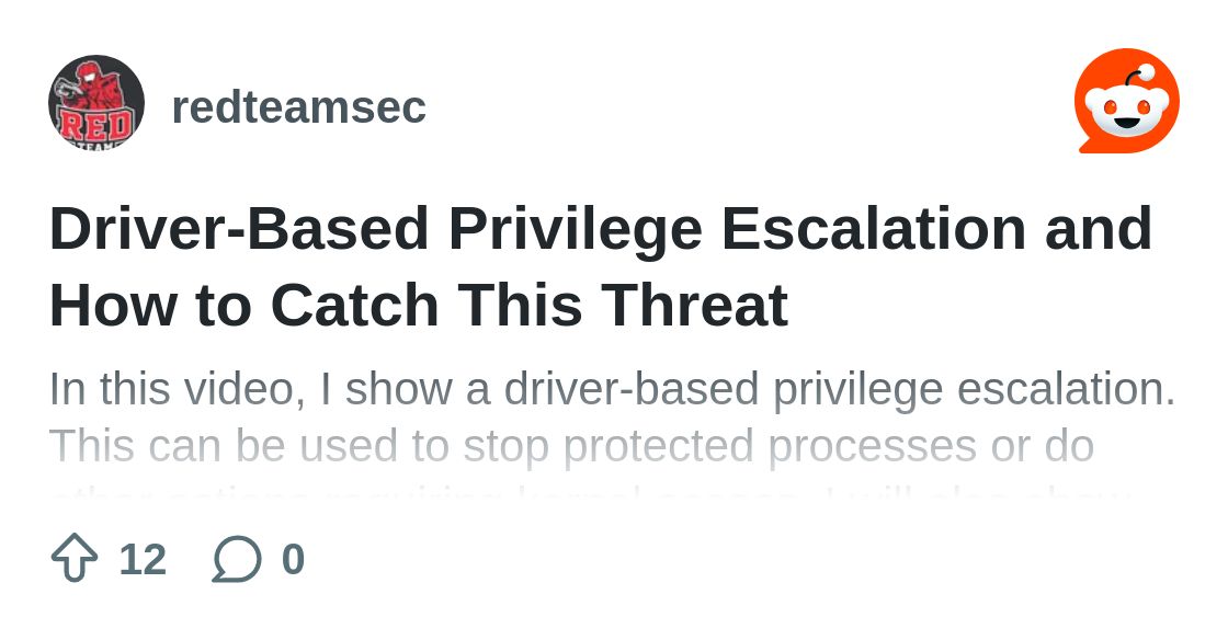 r_redteamsec's tweet card. Explore this post and more from the redteamsec community