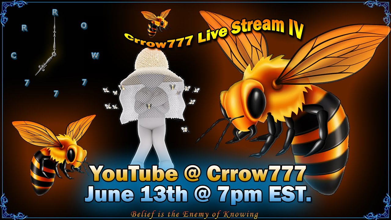 pointsource_1's tweet card. Crrow777 Live Stream IV - "The Bee Stream"