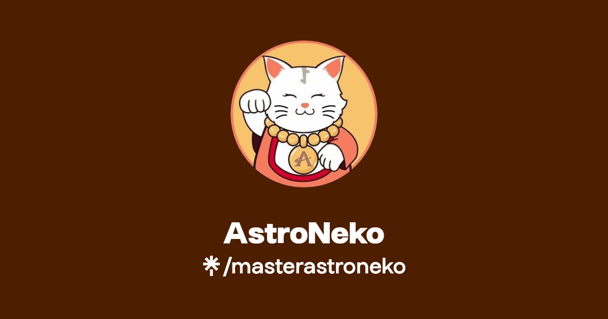 MasterAstroNeko's tweet card. AstroNeko | Web3 AI Fortune Teller🔮 Your Northstar for wealth, love,and purpose. Fusing real Astro Intelligence with on-chain events to chart your destiny💫