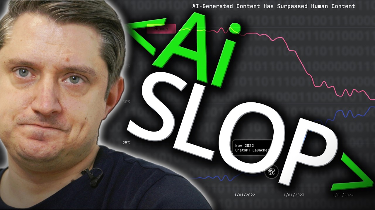 gojohnniegogo's tweet card. The Problem with A.I. Slop! - Computerphile