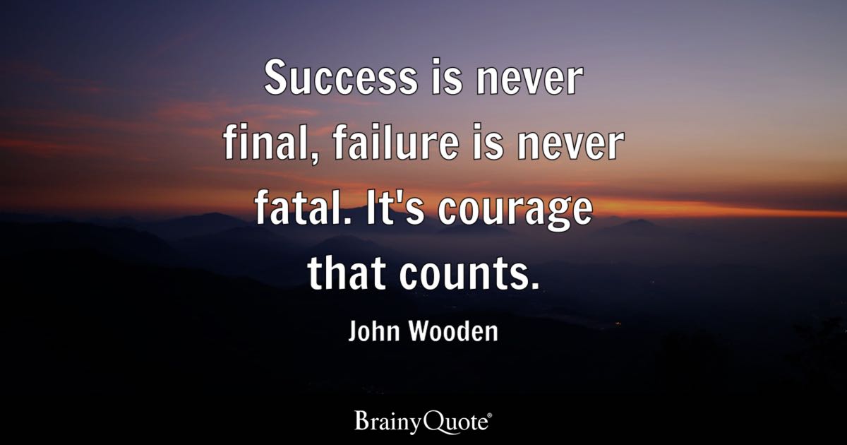 MembersAllCU's tweet card. "Success is never final, failure is never fatal. It's courage that counts." - John Wooden