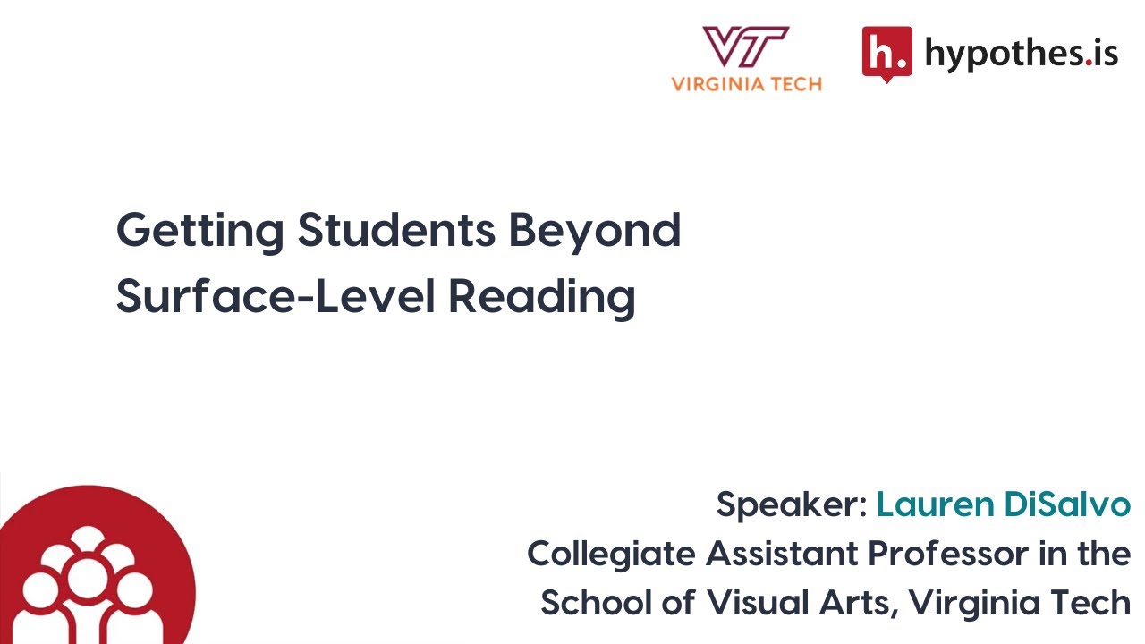 hypothes_is's tweet card. Getting Students Beyond Surface Level Reading