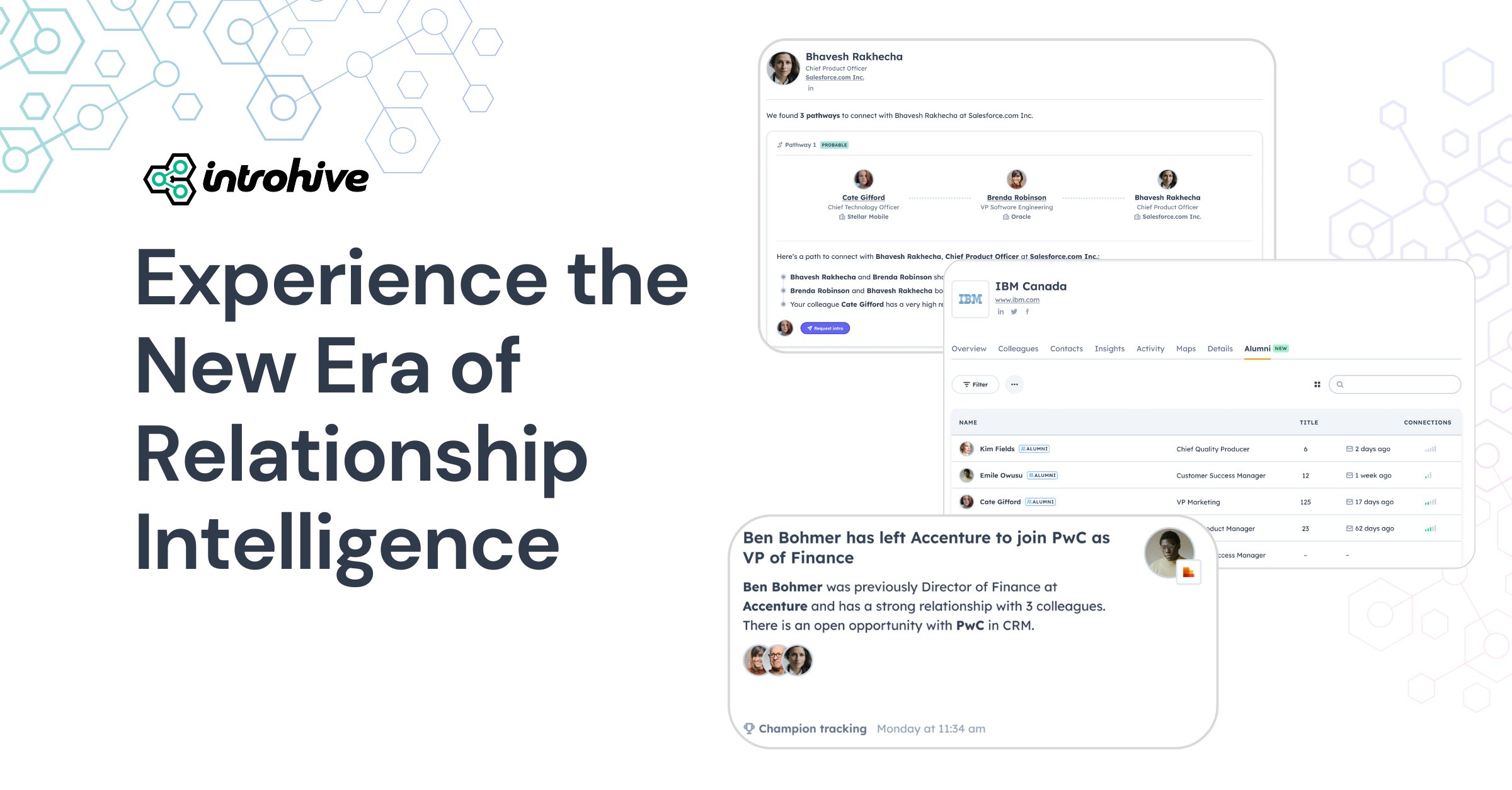 Introhive's tweet card. Experience Introhive’s next-generation suite of intelligence capabilities, designed to revolutionize how firms harness the true value of relationships.
