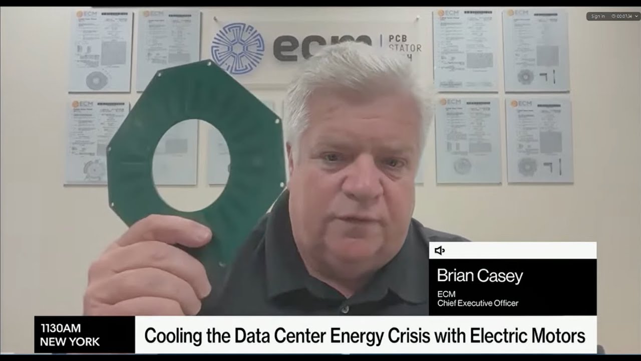 pcbstator's tweet card. How Electric Motors Could Solve the Data Center Energy Crisis | ECM...