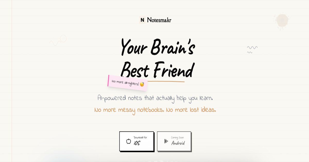 saascodex's tweet card. Notesmakr, best way to educate yourself