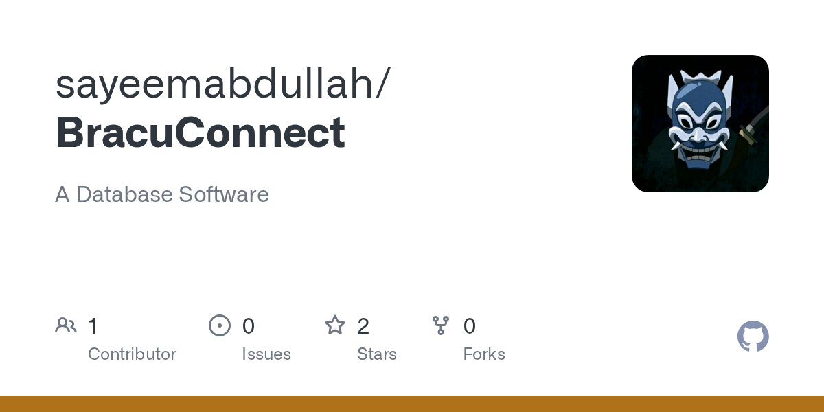 _SayeemAbdullah's tweet card. A Database Software. Contribute to sayeemabdullah/BracuConnect development by creating an account on GitHub.