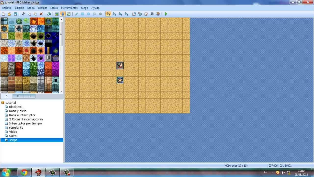 RPGMakerESP's tweet card. Tutorial Script: Variables, condicionales y mensajes