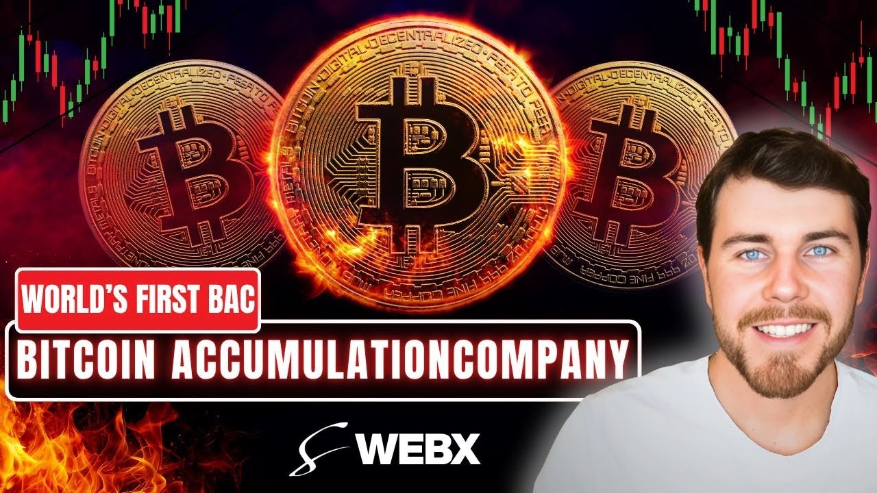 CryptoCoinShow's tweet card. Inside WebX: The World’s First Bitcoin Accumulation Company | Bill...