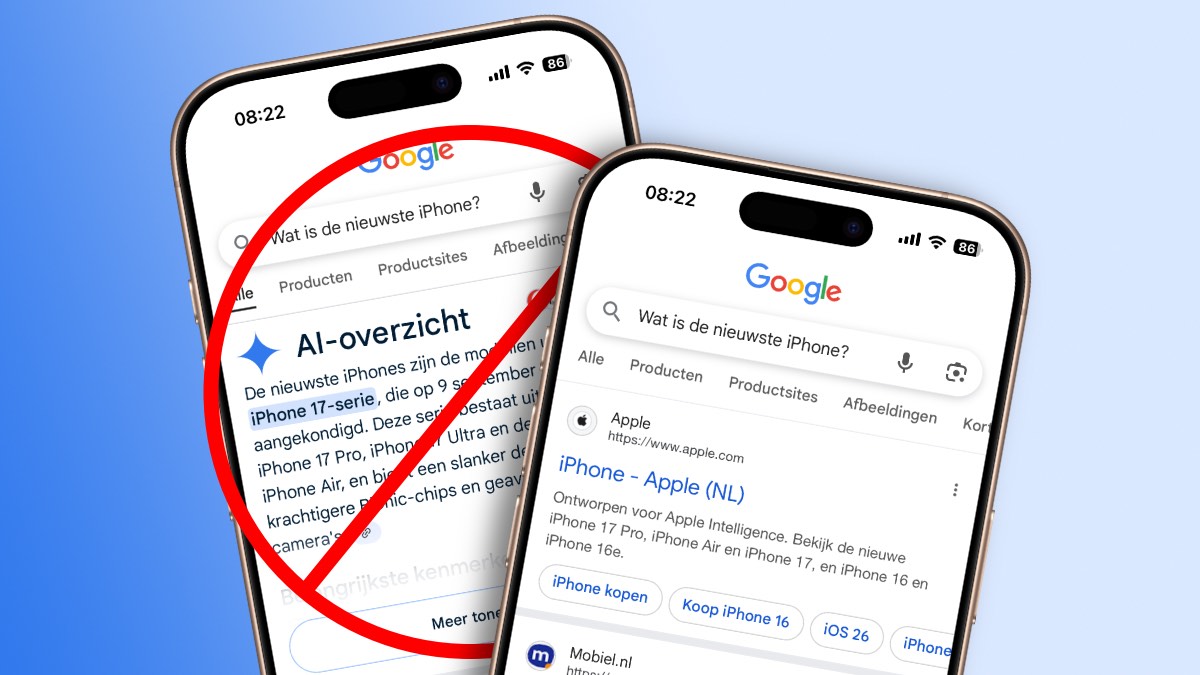 icreate_NL's tweet card. Word je helemaal gek van die AI-overzichten van Google? Met dit trucje kun je Google AI permanent uitzetten op je iPhone, iPad én Mac.