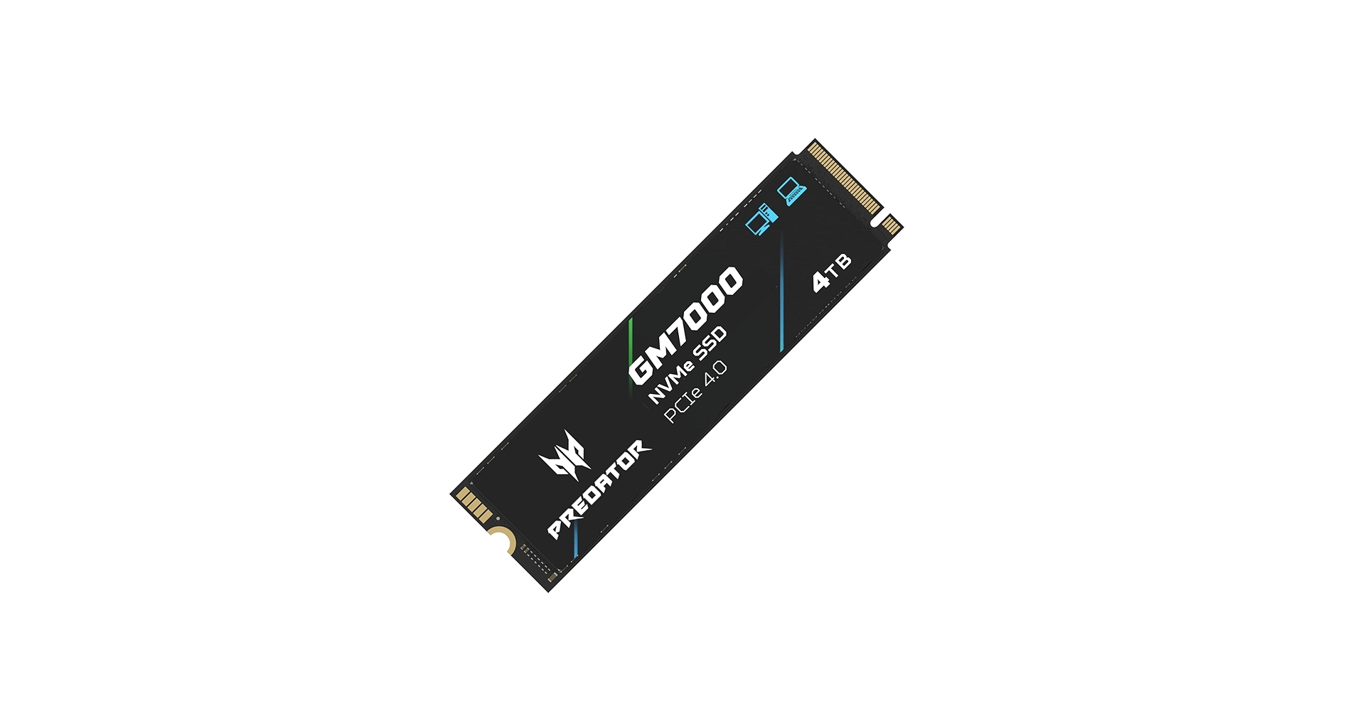 globalbestfinds's tweet card. NEW GENERATION GAMING SSD EXCEEDS SPEED LIMITS. The Predator GM7000 M.2 SSD removes the speed limits for gaming with up to 7400 MBs read speed and offers up to 2 TB in capacity. It’s a feature-packed...