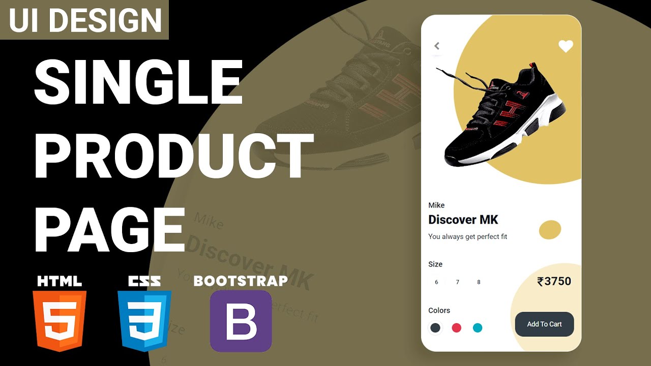 CodeFrogShow's tweet card. How To Make Epic App - Single Product Page | HTML CSS BOOTSTRAP Speed...