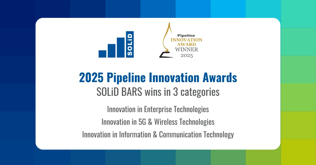 SOLiDUSA's tweet card. DALLAS — November 19, 2025 — SOLiD won three awards for its new SOLiD BARS™ distributed antenna system (DAS) solution from the 2025 Pipeline Innovation Awards. The new Middleprise DAS product earned...