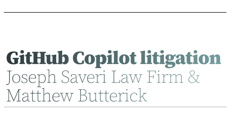 JOSourcing's tweet card. GitHub Copilot litigation