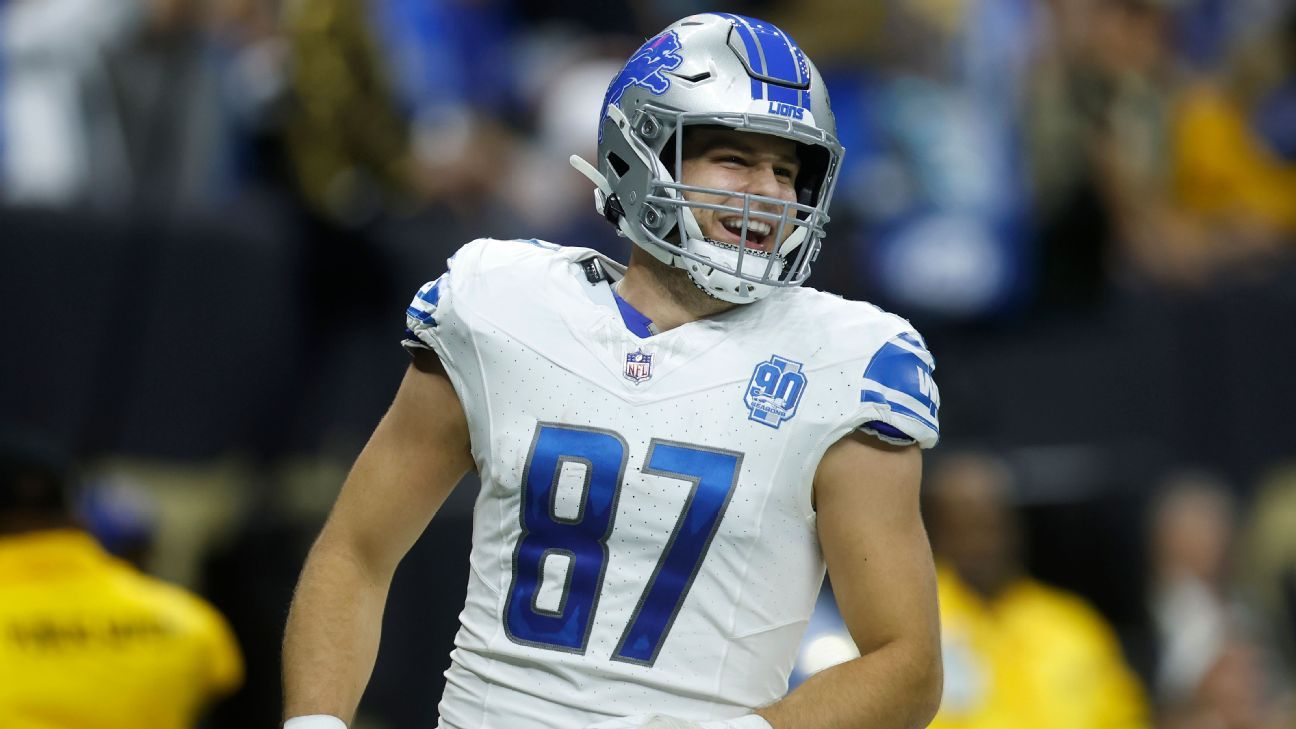 AdamSchefter's tweet card. Lions tight end Sam LaPorta is unlikely to return this season after undergoing back surgery, head coach Dan Campbell said Friday.