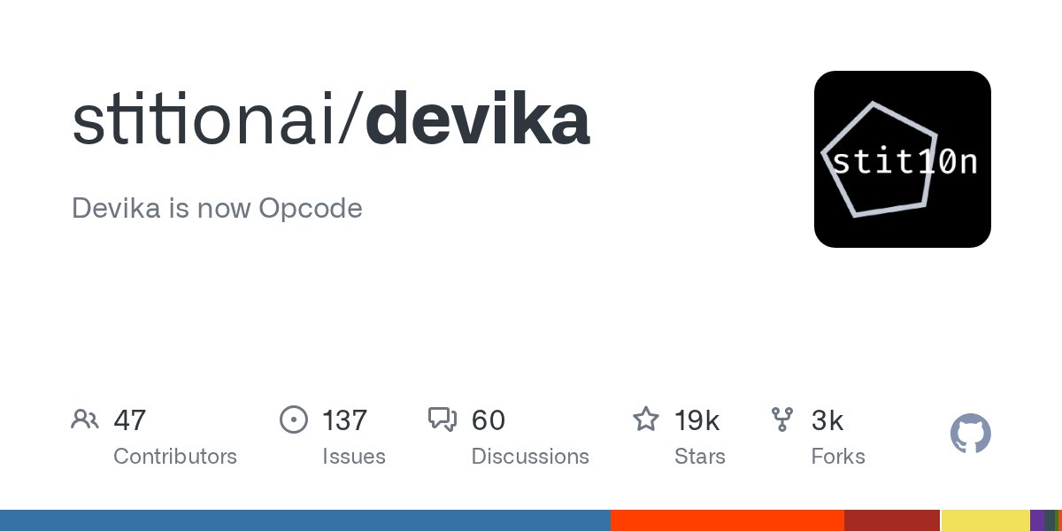clxymox's tweet card. Devika is now Opcode. Contribute to stitionai/devika development by creating an account on GitHub.