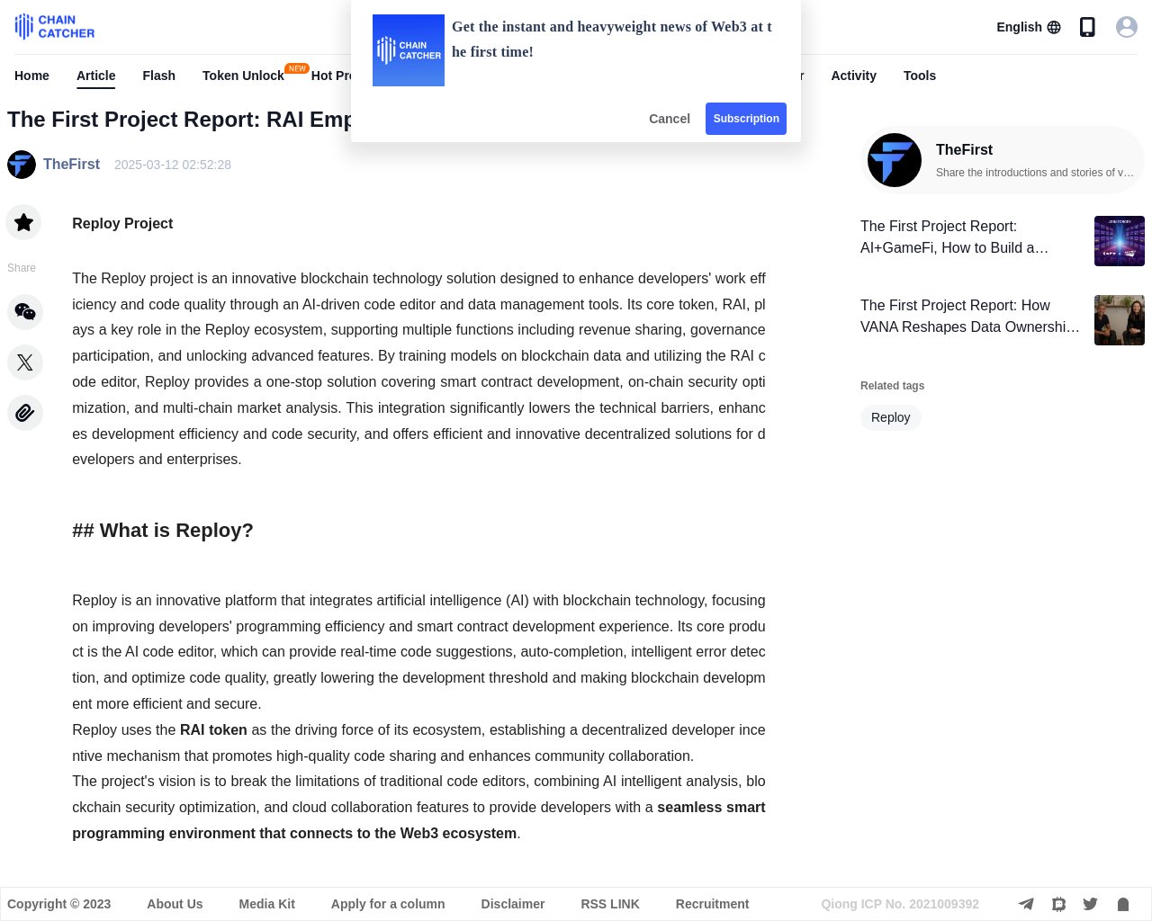 managetech_inc's tweet card. Summary in Japanese 要約: AI駆動のコードエディター ブロックチェーンデータ管理 RAI