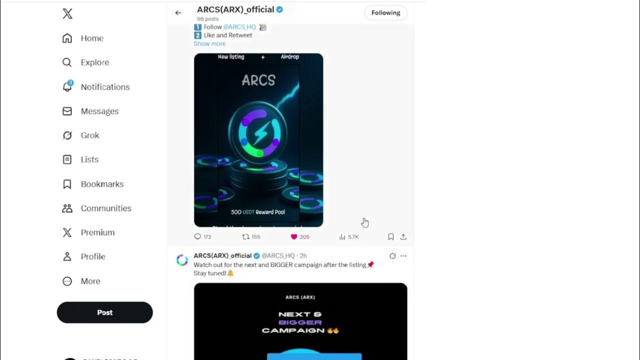 AirdropDet's tweet card. 🕵🏻‍♂️ ARCS #Airdrop (New Round) | 🏆 Reward Pool: 500 USDT #airdrop...